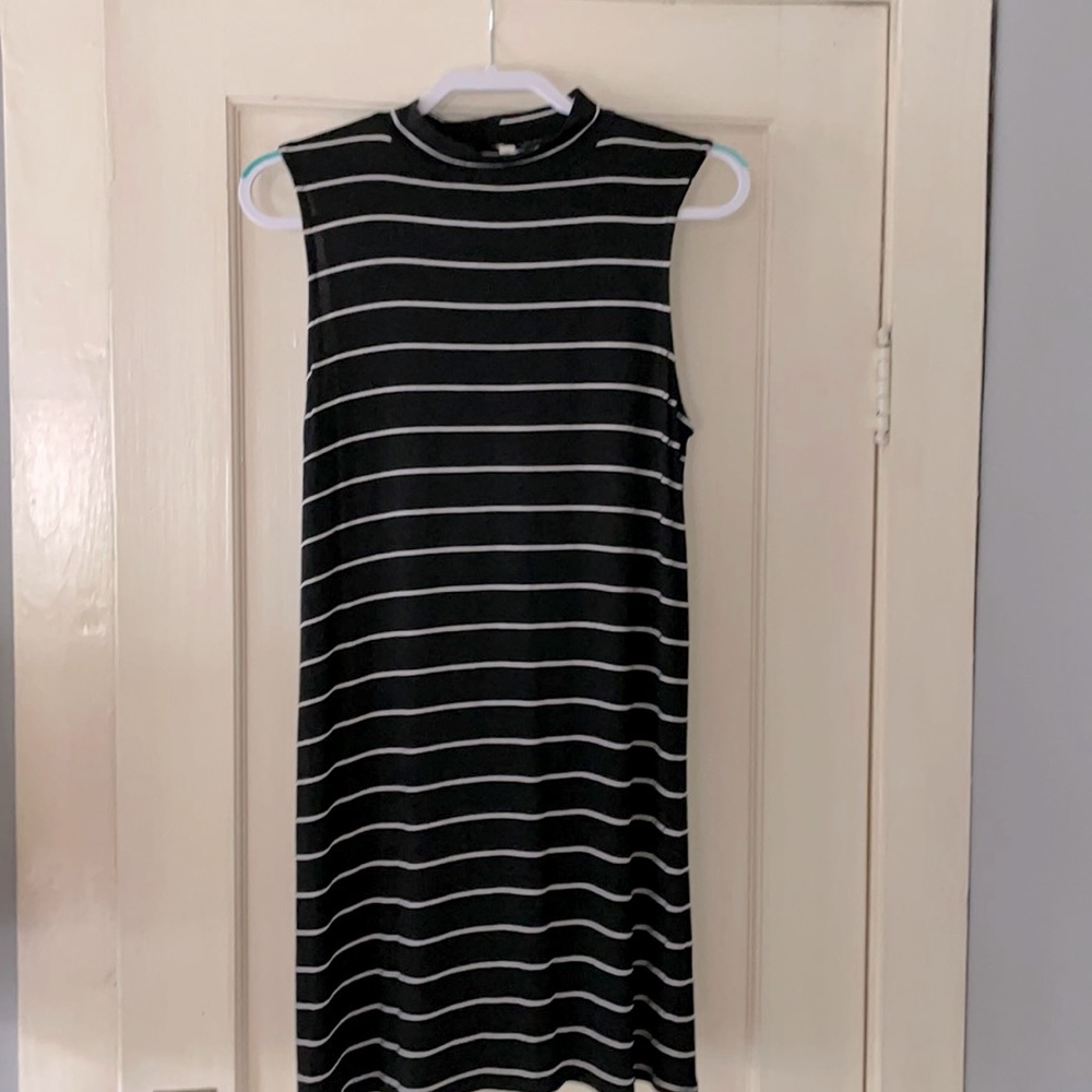 Black Striped Tank Dress